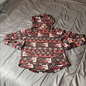 Festive Black and Red Hoodie